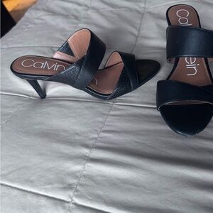 Calvin Klein Black Strappy Heels